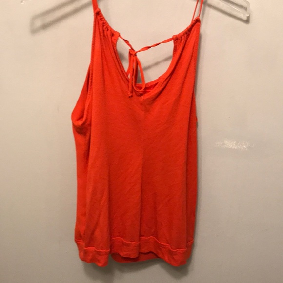 Coral tank with chiffon overlay - Picture 3 of 5